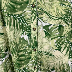 Justify Green Tropical Print Sleeveless Button-Front Dress thumbnail 2