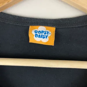 Oopsy Daisy Vintage Y2K 2000’s Black Warning! Out Of Control Tee thumbnail 7