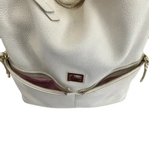 Dooney & Bourke Ivory Pebbled Leather ‘Dillen Large Pocket’ Hobo Shoulder Bag thumbnail 5