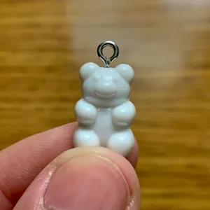 White Gummy Bear Charm Pendant thumbnail 3