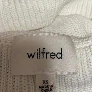 Aritzia Wilfred White Sleeveless Ribbed Knit Sculpt High Neck Crop Top Size XS thumbnail 3