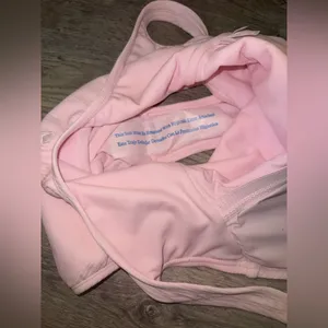 Stoney Clover Lane x Target pink ribbed Henley one piece swimsuit NWOT XSMALL thumbnail 7