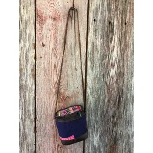 Vtg Llama Wool Crossbody Camera Case Purse‎ Hippie Blanket Leather thumbnail 5