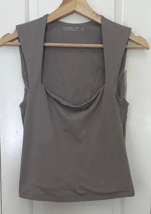 Abercrombie & Fitch square neck bodycon top thumbnail 1