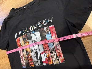 Source Unknown Black Halloween Graphic Short Sleeve Tee Medium thumbnail 3