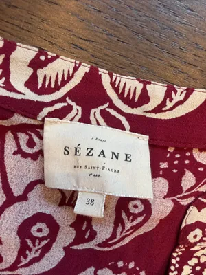 Sézane Boheme Midi Dress in Ornamental Print Size 38 - C11-644 thumbnail 3