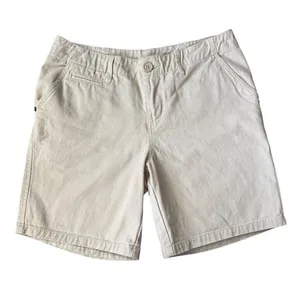 Venus women's khaki colored flat front chino shorts with pockets size 4 thumbnail 1