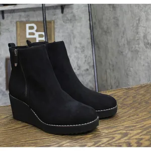 NEW Style & Co. Womens Sayylor Wedge Booties 10019630400 Black Microsuede 7.5M thumbnail 5