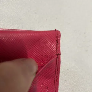 Prada Pink Saffiano leather key case thumbnail 11