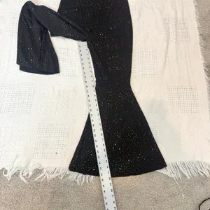 small rainbow glitter disco halter bell bottom costume jumpsuit P3 3521 thumbnail 4