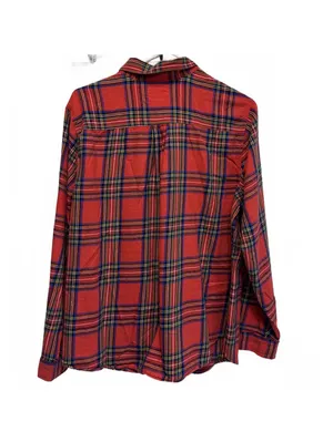 Old Navy Red and Green Plaid Button Down Shirt Plus Size XL thumbnail 2