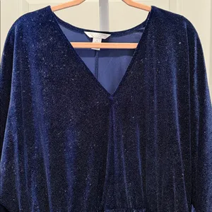 London Times NWT Plus Size 3X Navy Sparkle Party‎ Dress Evening Cocktail thumbnail 4