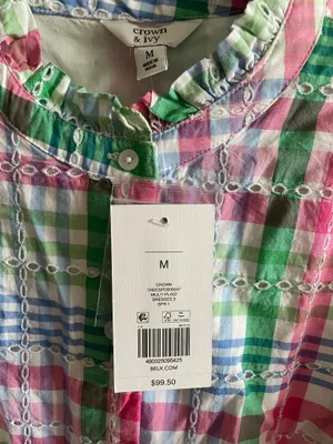 Crown and Ivy multi plaid midi dress thumbnail 4