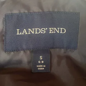 LANDS' END PS (6-8) Slate Shimmer 600 Fill Power Down Feather Vest SMALL 6-8 thumbnail 3