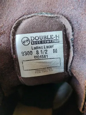 Double-H Women's Sz 8.5 Ladies Lacer Leather Work Boots Western Cowgirl 9300 thumbnail 14