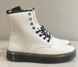 Dr. Martens  Combat Boots - White, Size 6 thumbnail 1