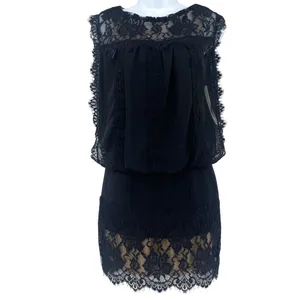 Vtg Jessica McClintock 90s Lace Drop Waist Dress Sz 8 Whimsigoth Dark Coquette thumbnail 2