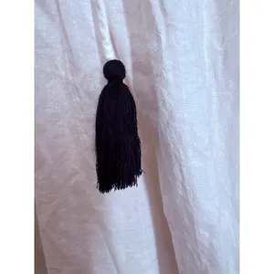 Cleobella Organic Cotton Smocked Ruffle Blouse Womens Small White Navy Tassel thumbnail 4