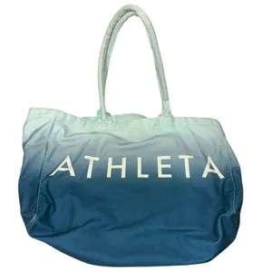 Athleta Tote‎ Bag Blue Ombre Large Gym Bag Shoulder Carry Travel Workout thumbnail 1