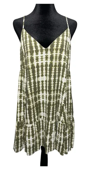 Urban Outfitters Mini Dress Green/White Size Medium thumbnail 1