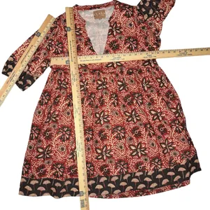 Clara The Label Mini Dress M Cotton Babydoll Lined Boho Peasant Victoria Dunn thumbnail 9