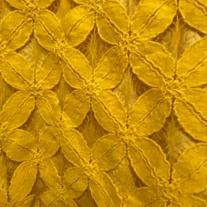 Xhilaration Womens Boho Bohemian Shorts XL Bright Yellow Flower Lace Pom Poms thumbnail 5