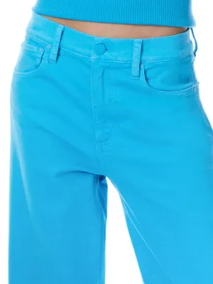 Alice + Olivia Sofia High Rise Boyfriend Jeans in Ocean Floor Blue, Size 25, NWT thumbnail 4
