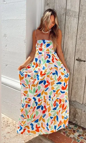 Show Me Your Mumu Long Weekend Maxi Dress Primary Paradise size Medium M thumbnail 1