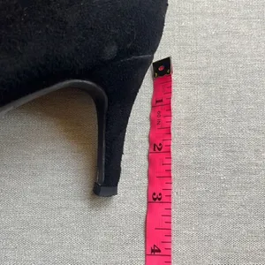 Halston Cairo‎ Womens 6.5 Ankle Booties Boots Black Suede Stiletto Heel Back Zip thumbnail 8