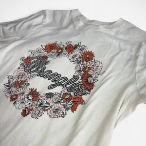 Wrangler Women's S Cotton Floral Graphic T-Shirt Crew Neck White thumbnail 5