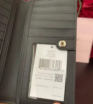 Kate Spade New Staci Large Slim Bifold Wallet Saffiano Leather Black NWT thumbnail 3