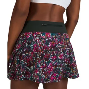 Lululemon Play Off the Pleats Mid-Rise Skirt *Floral Electric/ Rainforest Green thumbnail 3