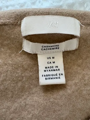 H&M Tan Cashmere Sweater thumbnail 2