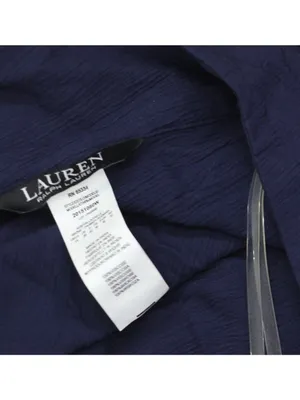 NWT Lauren Ralph Lauren Swim Cover-Up Tunic with Side Slits Dark Navy Blue 1X thumbnail 5