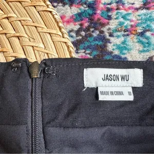Jason Wu Linen Beaded Mother of Pearl Fringe Skirt Womens 10 thumbnail 4