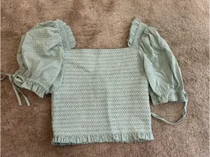 Loveshackfancy Shirred Tilly Smocked Polka Dot Milkmaid Top thumbnail 5