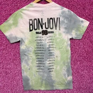 Bon Jovi Heartbreaker Keep the Faith 1993 USA Tour Arena Rock Tie Dye S thumbnail 3