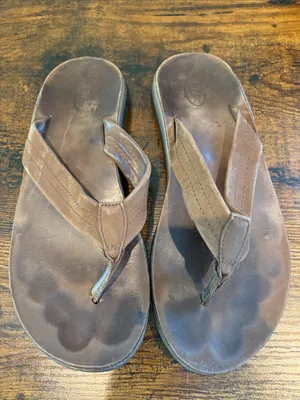Chacos Brown Leather-Style Flip Flop Sandals Shoes Thongs Size 8 thumbnail 2