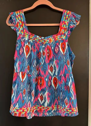 Savanna Jane embroidered tank top Blue Size M thumbnail 1