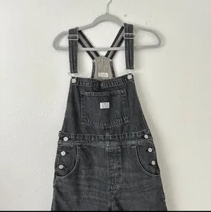 Levi’s X Free People Vintage Black Overalls / Shortalls thumbnail 5