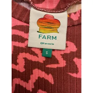 Farm Rio Toucanissimo Long Sleeve Stretch Cotton Bodysuit Size S‎ Burgundy thumbnail 6