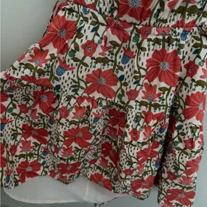 NWT &Merci Cream‎ Orange Floral Puff Sleeve Back Cut Out Lindsay SunDress thumbnail 7