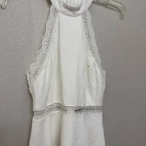 NWOT Lulus Reach Out My Hand White Lace Skater Dress Small thumbnail 9