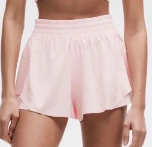 NWT new womens lululemon shake it out shorts XL light pearl pink $68 lined thumbnail 1