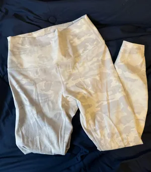 Lululemon Ribbed White Camo Leggings thumbnail 1