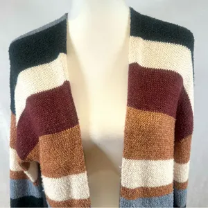American Eagle colorful striped oversized knit cardigan sweater size small thumbnail 5