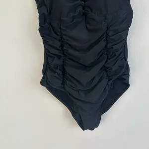 Torrid Black Slim Fix Wireless Lattice Front One Piece Swimsuit Size 2 / 2X / 18 thumbnail 3