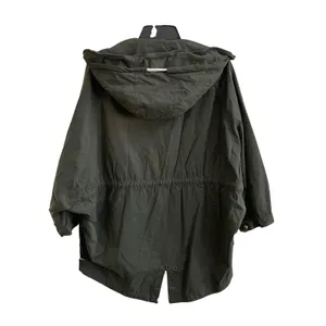 Zara Trafaluc Utility Parka Women XS Olive Green Gorpcore Oversize Hooded Jacket thumbnail 4