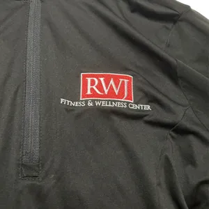 Gorpcore Collegiate Style Rutgers RWJ Fitness Blk Quarter Zip Athleisure Shacket thumbnail 4