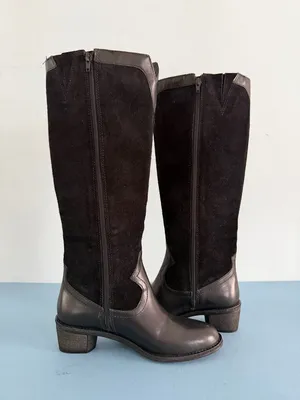 Brioso Sedona Whipstitch Suede Leather Black‎ Riding Western Boots thumbnail 4